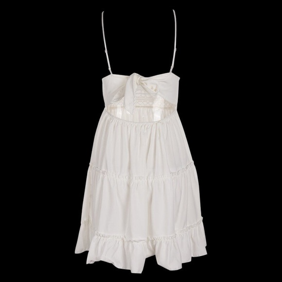 Chic White Backless Lace Dress - Picture 3 of 7